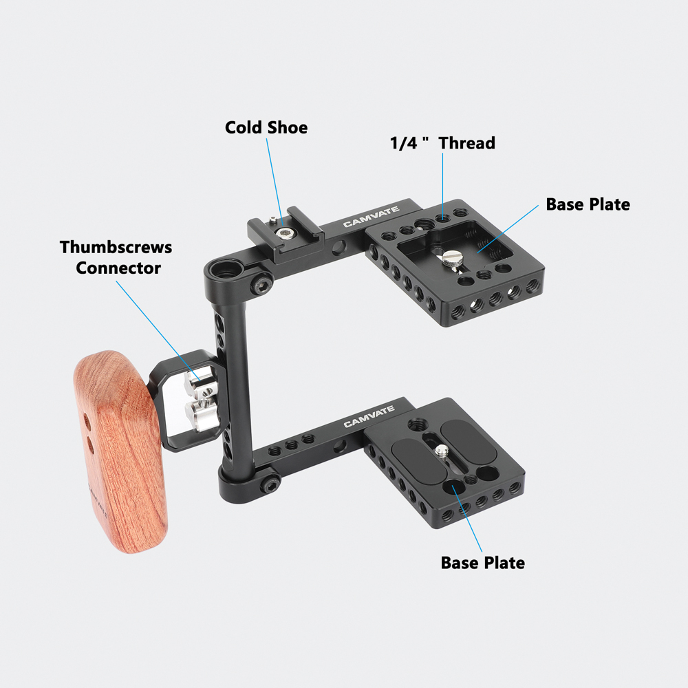 CAMVATE Blackmagic Pocket Cinema Camera 4K / 6K Cage Kit With Left Handle