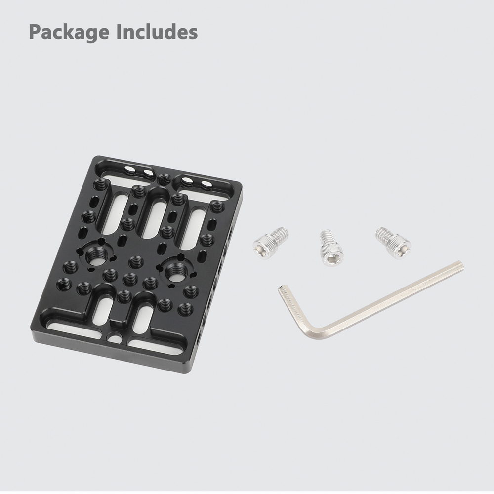 CAMVATE Square Cheese-Type Plate with 1/4"-20 Accessory Threads