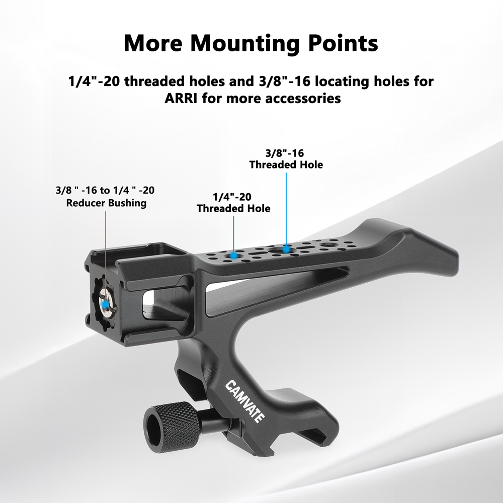 CAMVATE Top Handle with ARRI-Type Anti-Twist Mount