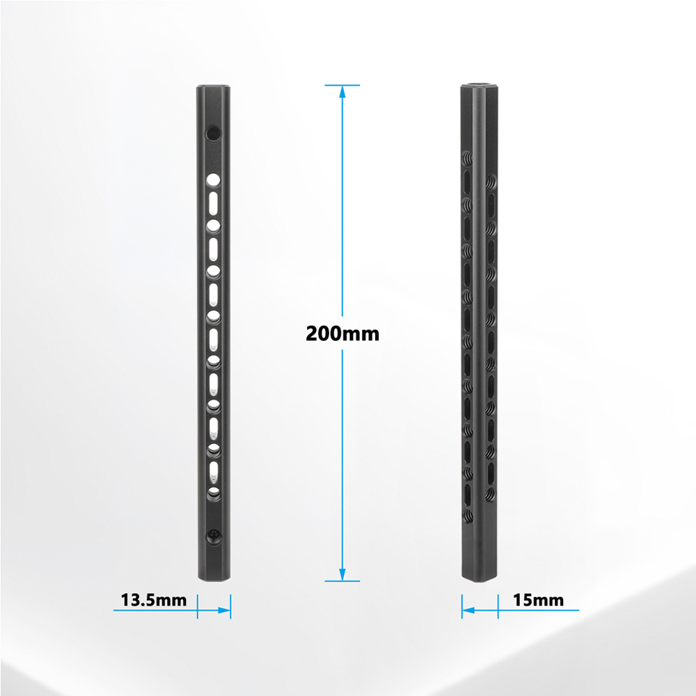 CAMVATE Support Bar with 1/4"-20 & 3/8"-16 Threads for 15mm Rod System (10", Pair)