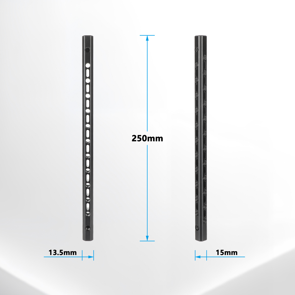 CAMVATE Support Bar with 1/4"-20 Accessory Threads for 15mm Rod System (9.8", 2-Pack)