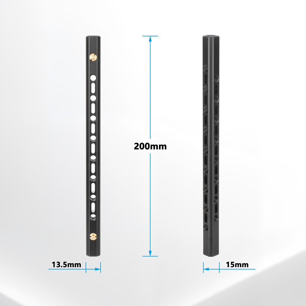CAMVATE Support Bar with 1/4"-20 Accessory Threads for 15mm Rod System (9.8", 2-Pack)