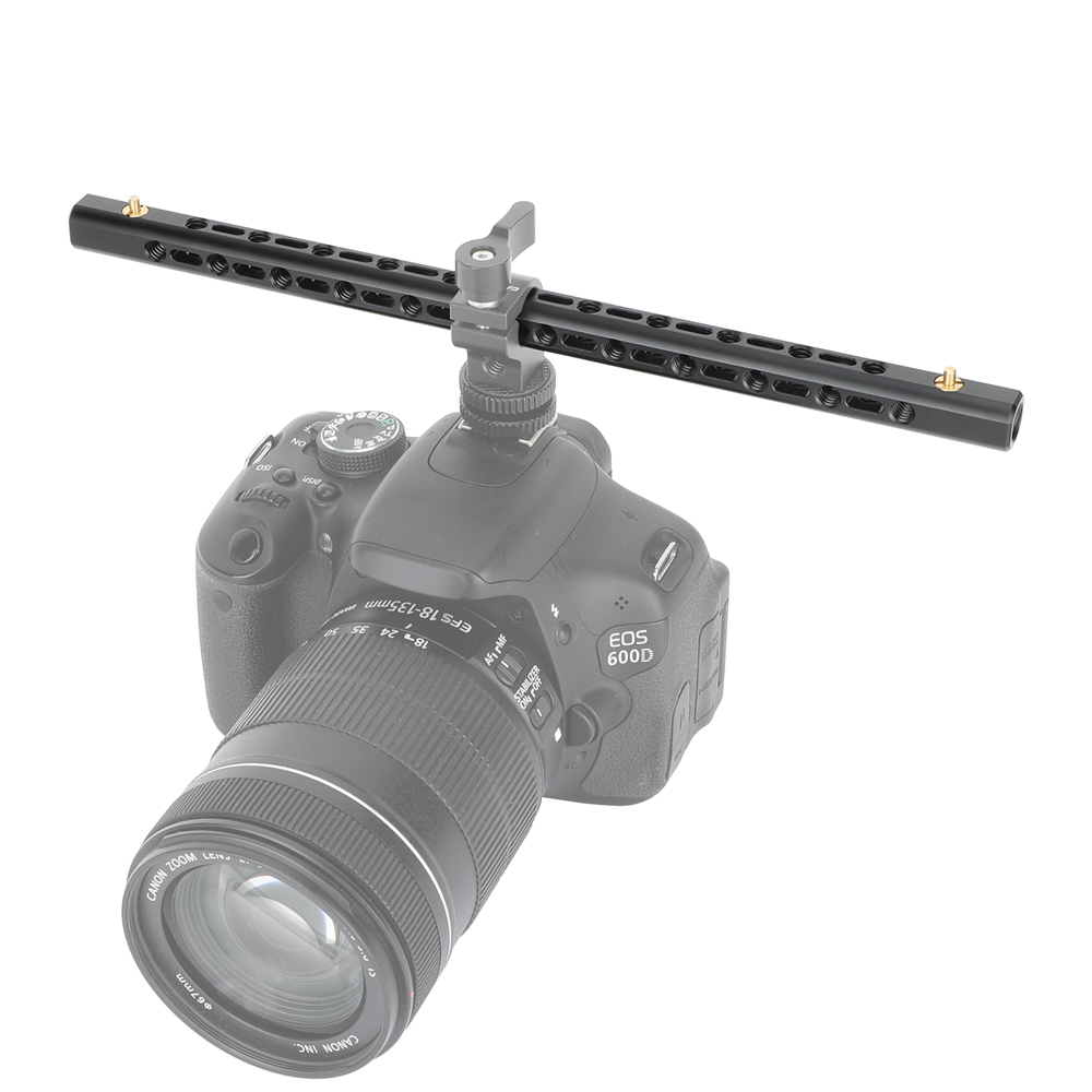 CAMVATE Support Bar with 1/4"-20 Accessory Threads for 15mm Rod System (9.8", 2-Pack)