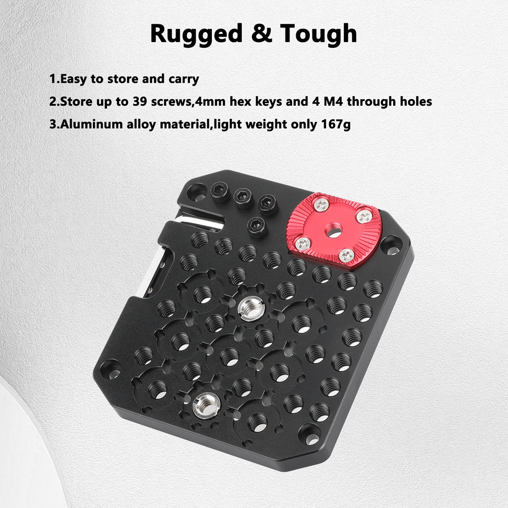 CAMVATE Side Plate for Blackmagic PYXIS 6K Camera (Red Rosette)