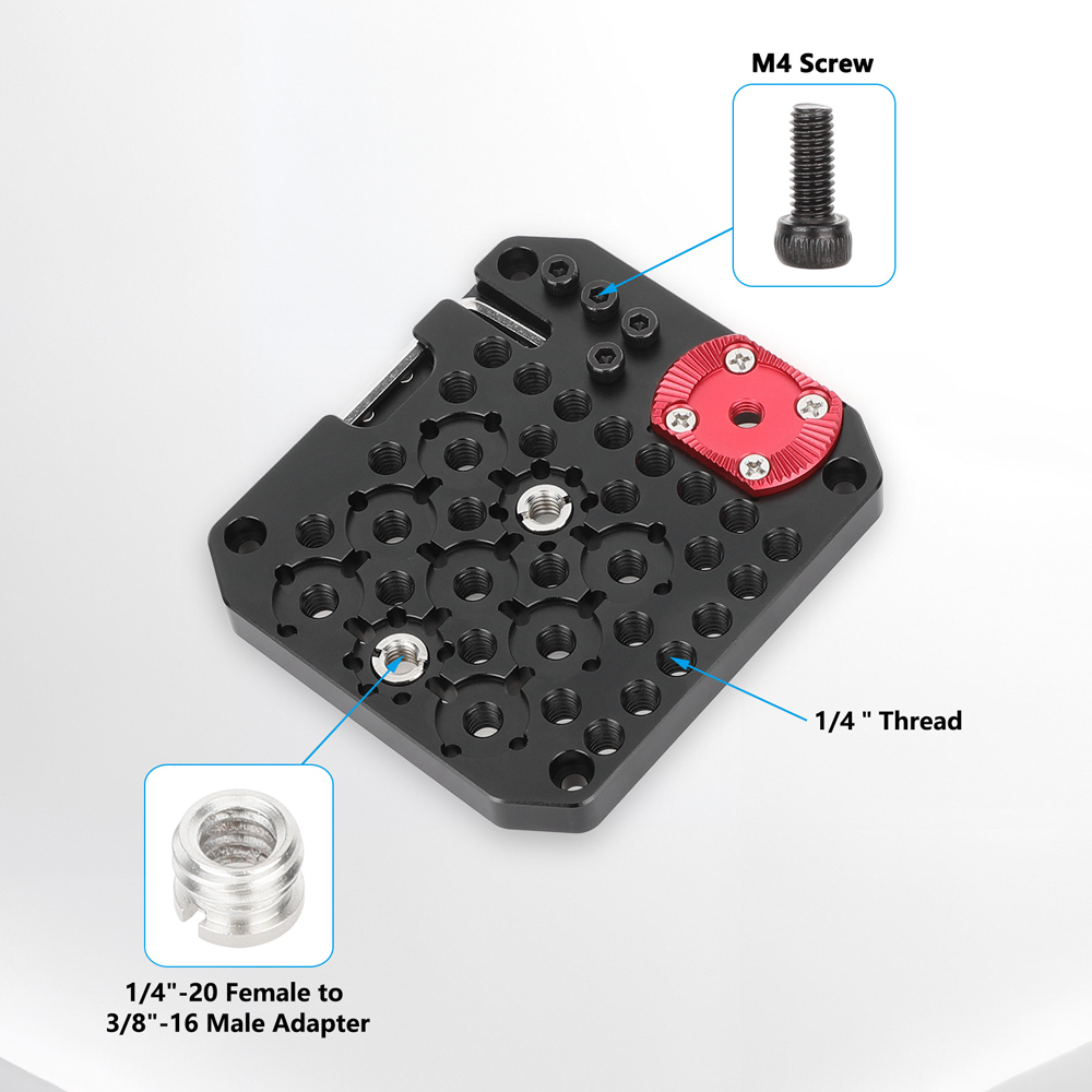 CAMVATE Side Plate for Blackmagic PYXIS 6K Camera (Red Rosette)