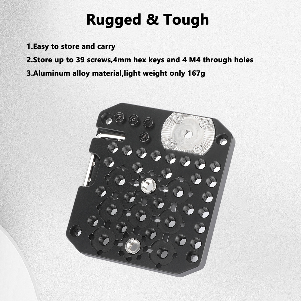 CAMVATE Side Plate for Blackmagic PYXIS 6K Camera (Silver Rosette)