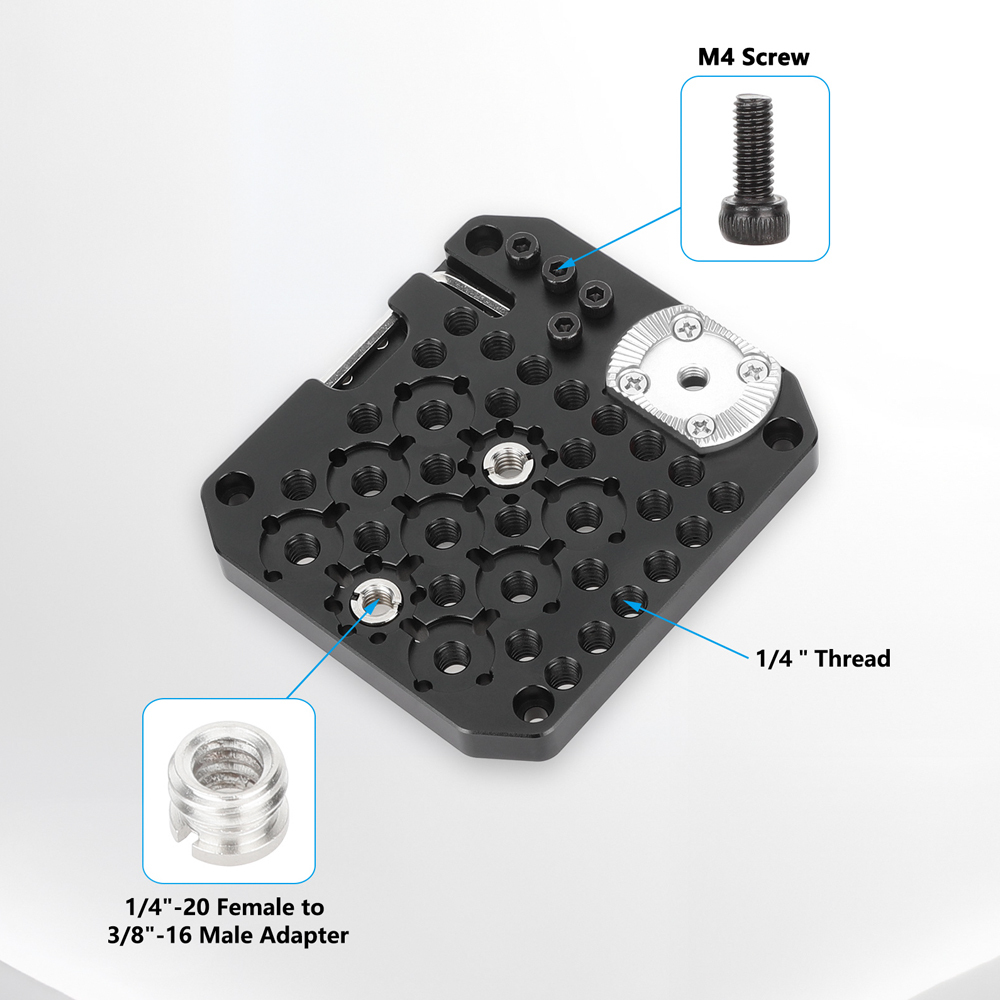 CAMVATE Side Plate for Blackmagic PYXIS 6K Camera (Silver Rosette)