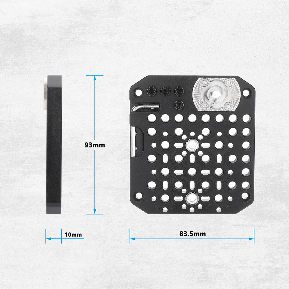 CAMVATE Side Plate for Blackmagic PYXIS 6K Camera (Silver Rosette)