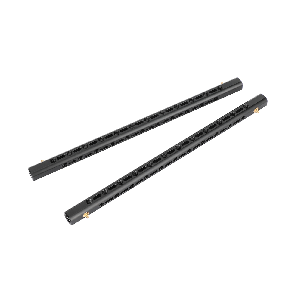 CAMVATE Support Bar with 1/4"-20 & 3/8"-16 Thread for 15mm Rod System (Safety Pin, 9.8", Pair)