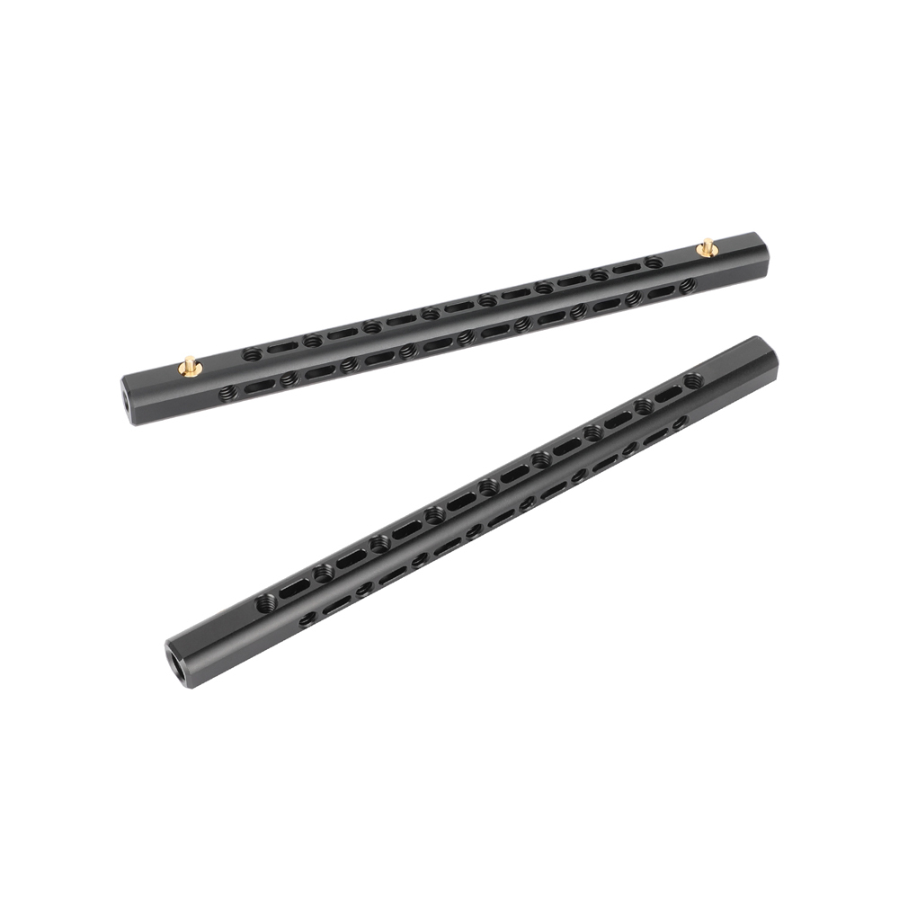 CAMVATE Support Bar with 1/4"-20 & 3/8"-16 Thread for 15mm Rod System (Safety Pin, 8", Pair)