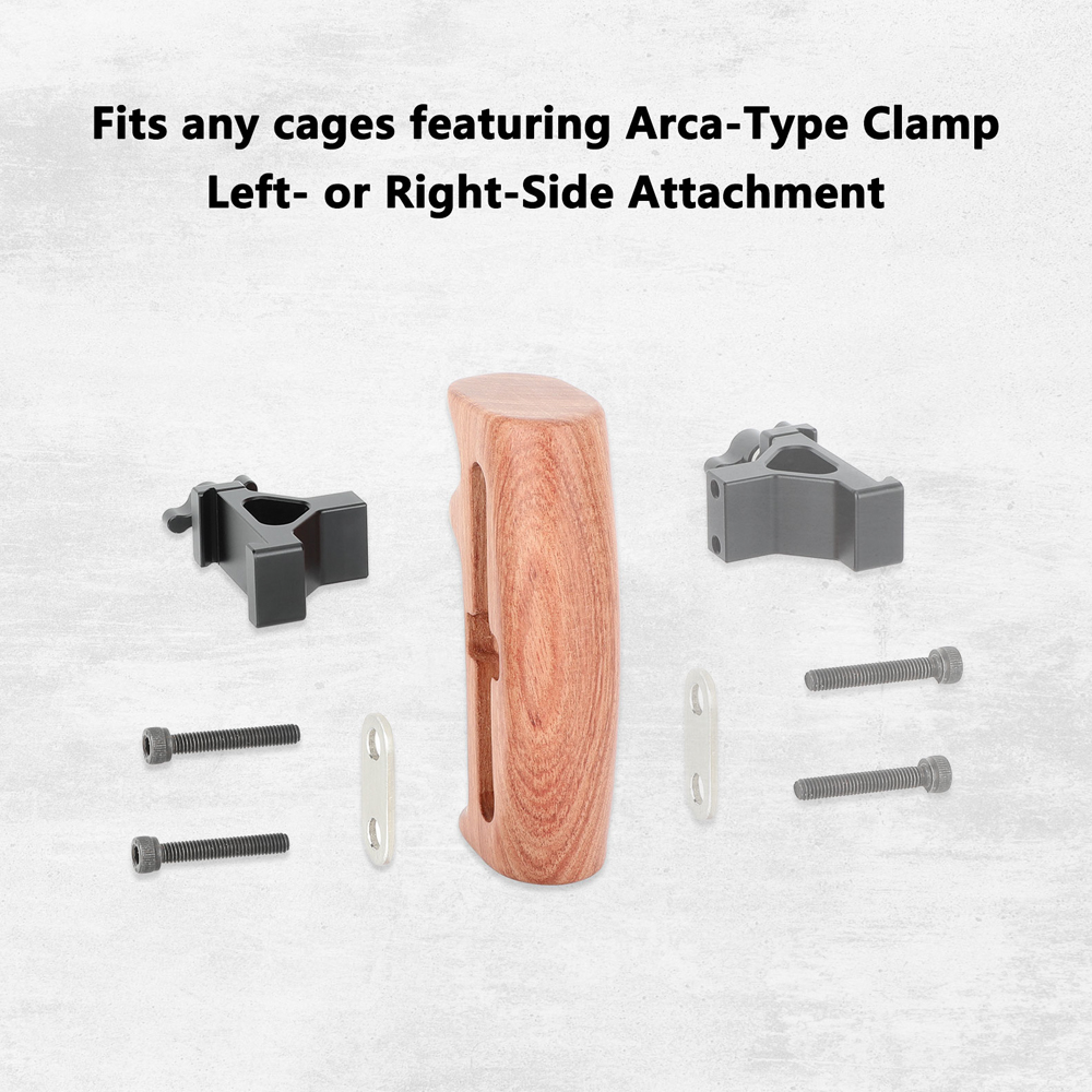 CAMVATE Quick Release ARCA Swiss Style Wooden Hand Grip Either