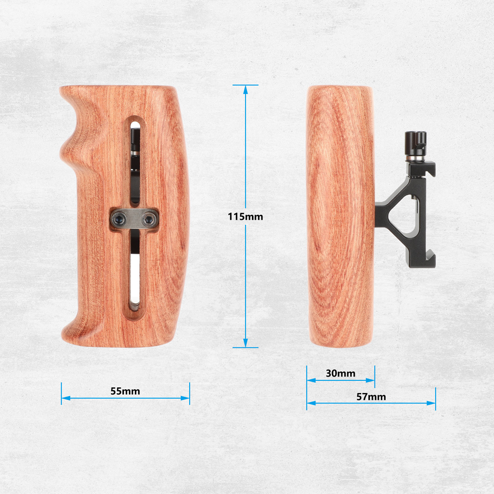 CAMVATE Quick Release ARCA Swiss Style Wooden Hand Grip Either