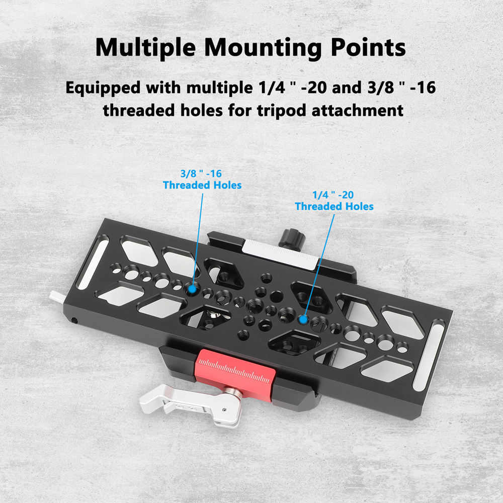 CAMVATE 8" ARRI-Standard Dovetail Plate and 15mm LWS Baseplate