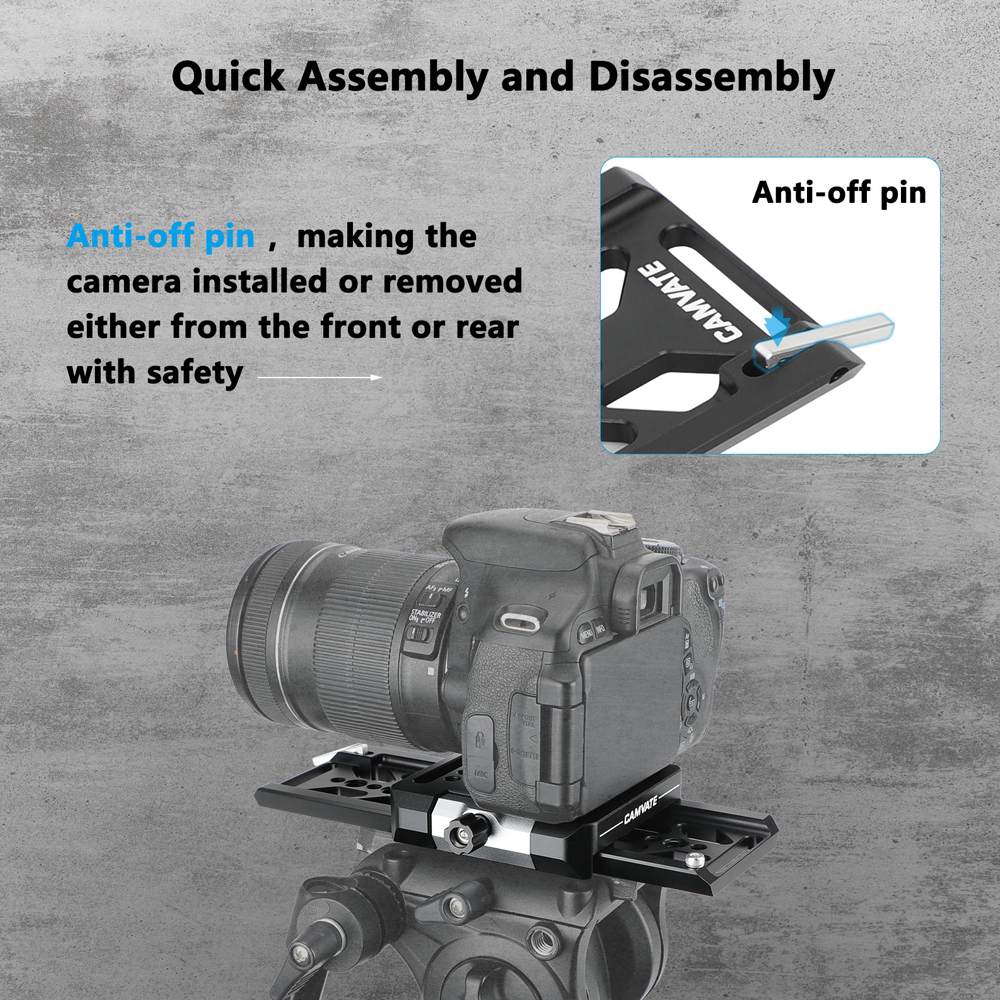 CAMVATE 8" ARRI-Standard Dovetail Plate and 15mm LWS Baseplate