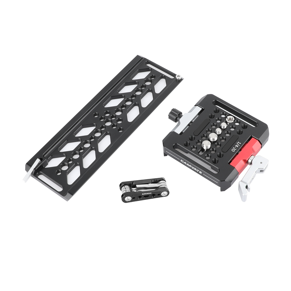CAMVATE 8" ARRI-Standard Dovetail Plate and 15mm LWS Baseplate