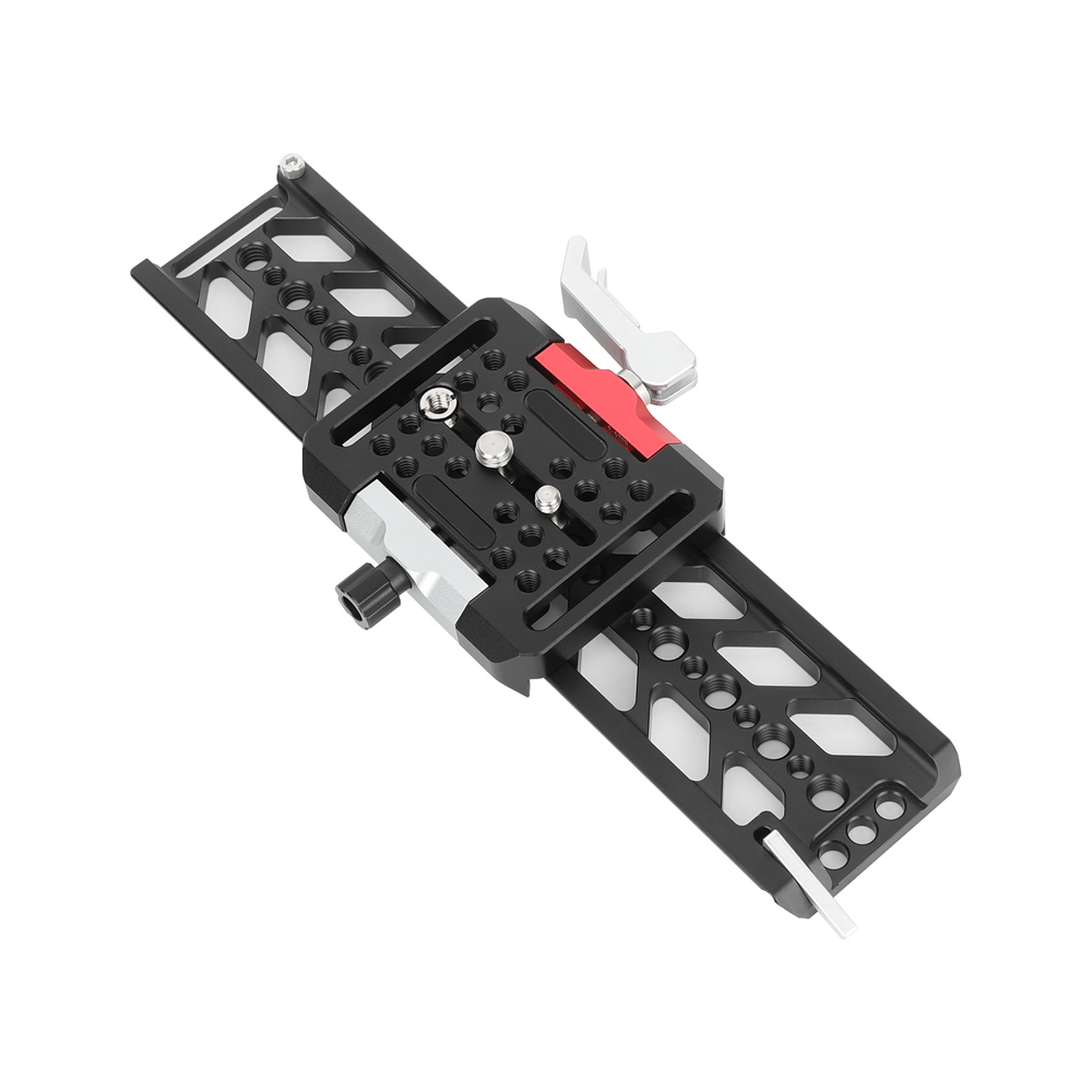 CAMVATE 10" Dovetail Plate and QR Baseplate with Double Rod Adapter