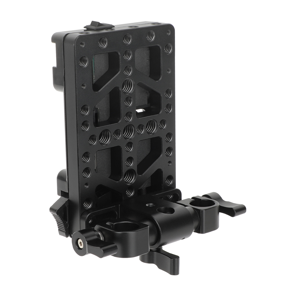 CAMVATE Gold Mount Battery Plate with Swivel 15mm LWS Rod Clamp
