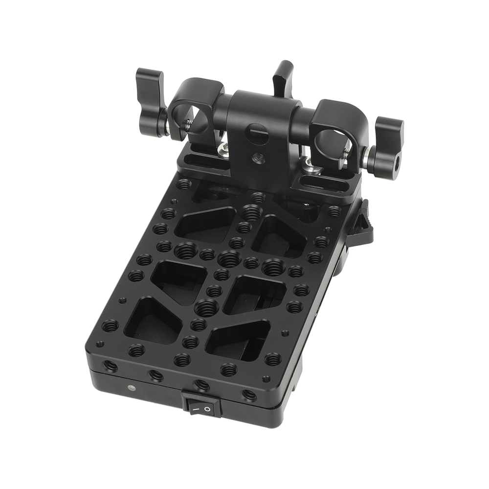 CAMVATE Gold Mount Battery Plate with Swivel 15mm LWS Rod Clamp