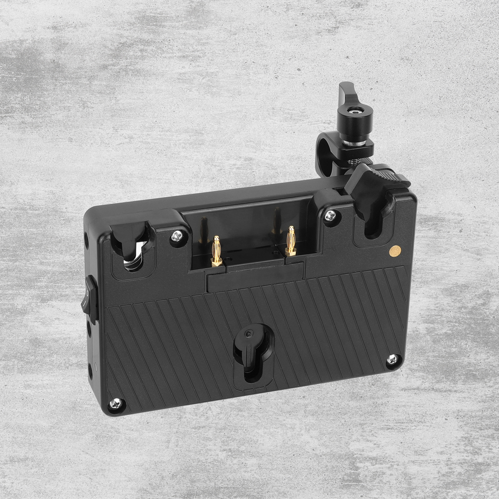 CAMVATE Gold Mount Battery Plate with Swivel 15mm LWS Rod Clamp