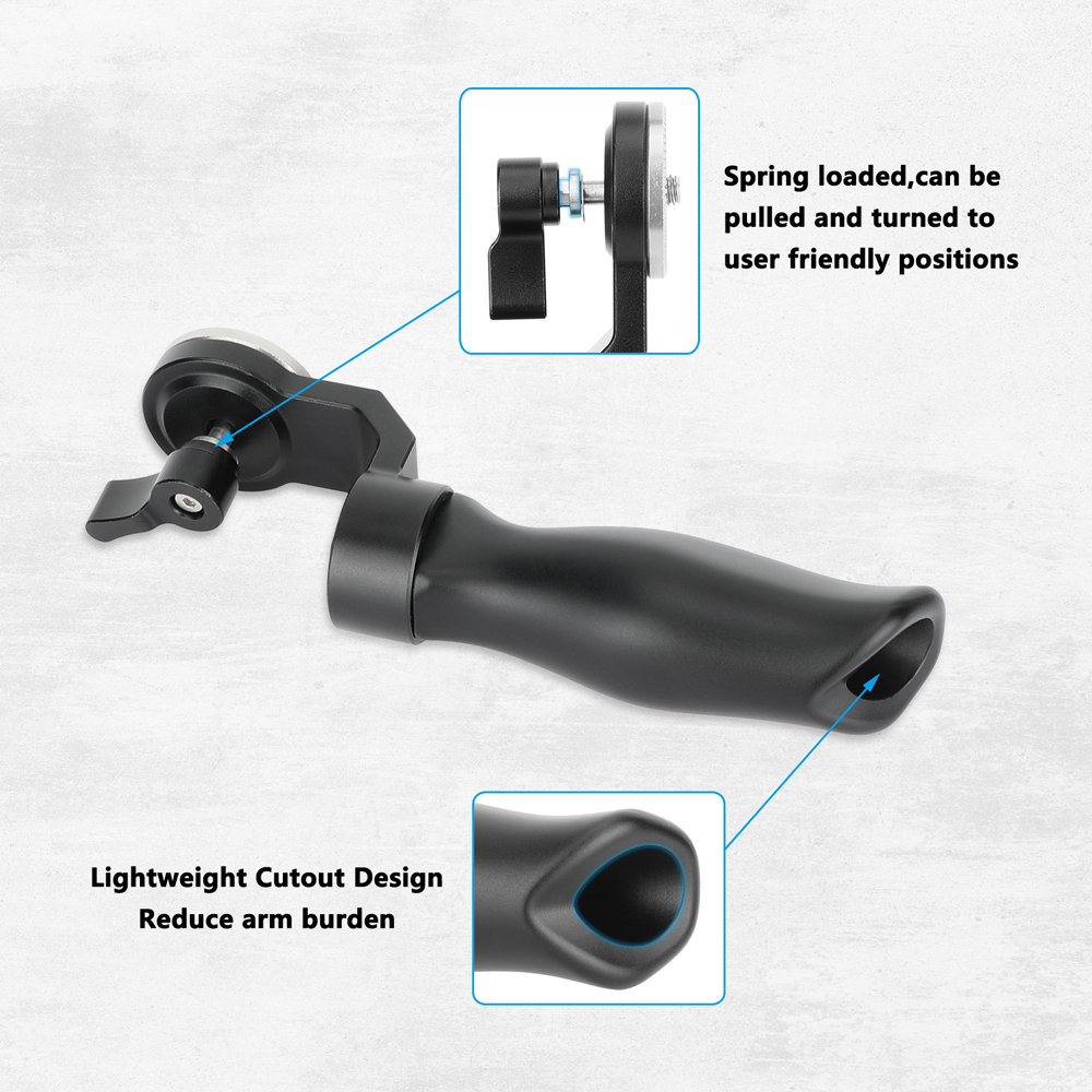 CAMVATE Aluminum Handgrip with ARRI-Style M6 Rosette Mount