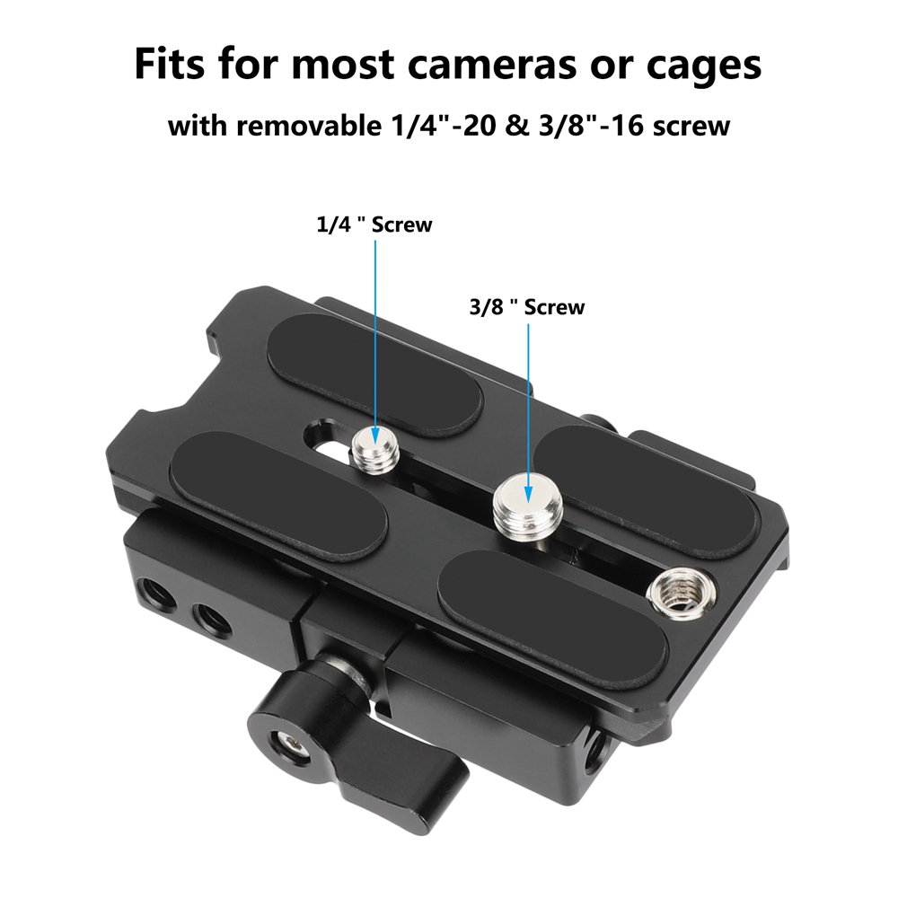 CAMVATE Quick Release ARCA-Type Baseplate with 15mm LWS Rod Mount