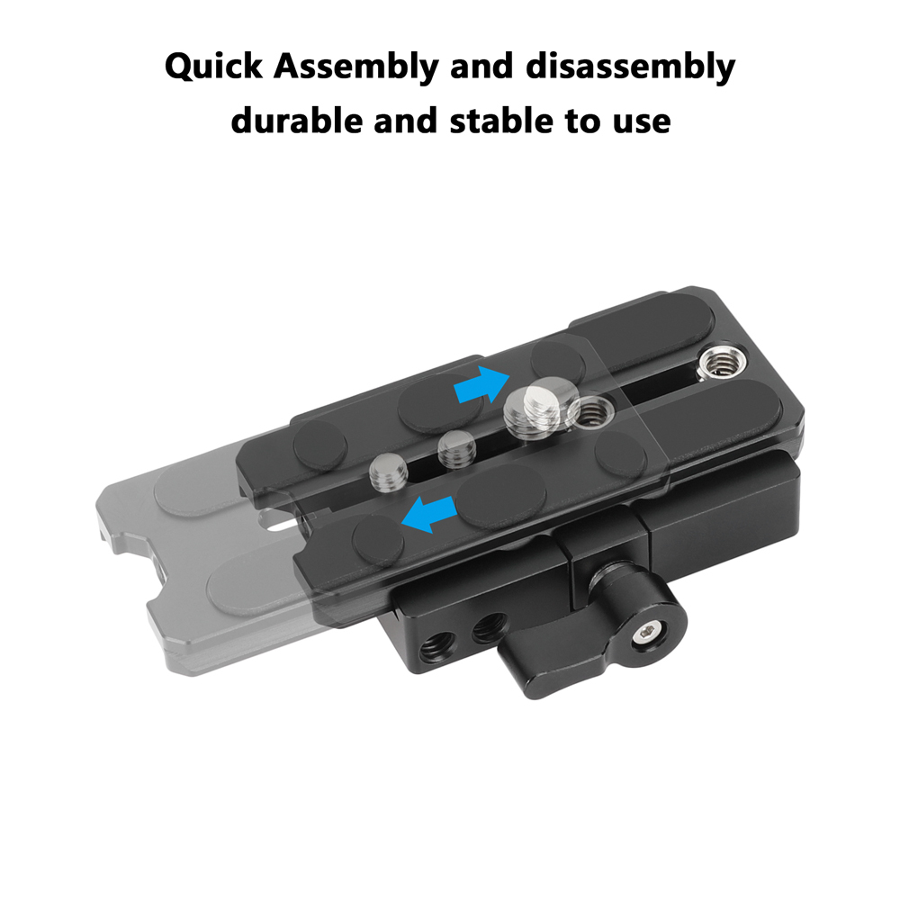CAMVATE Quick Release ARCA-Type Baseplate with 15mm LWS Rod Mount