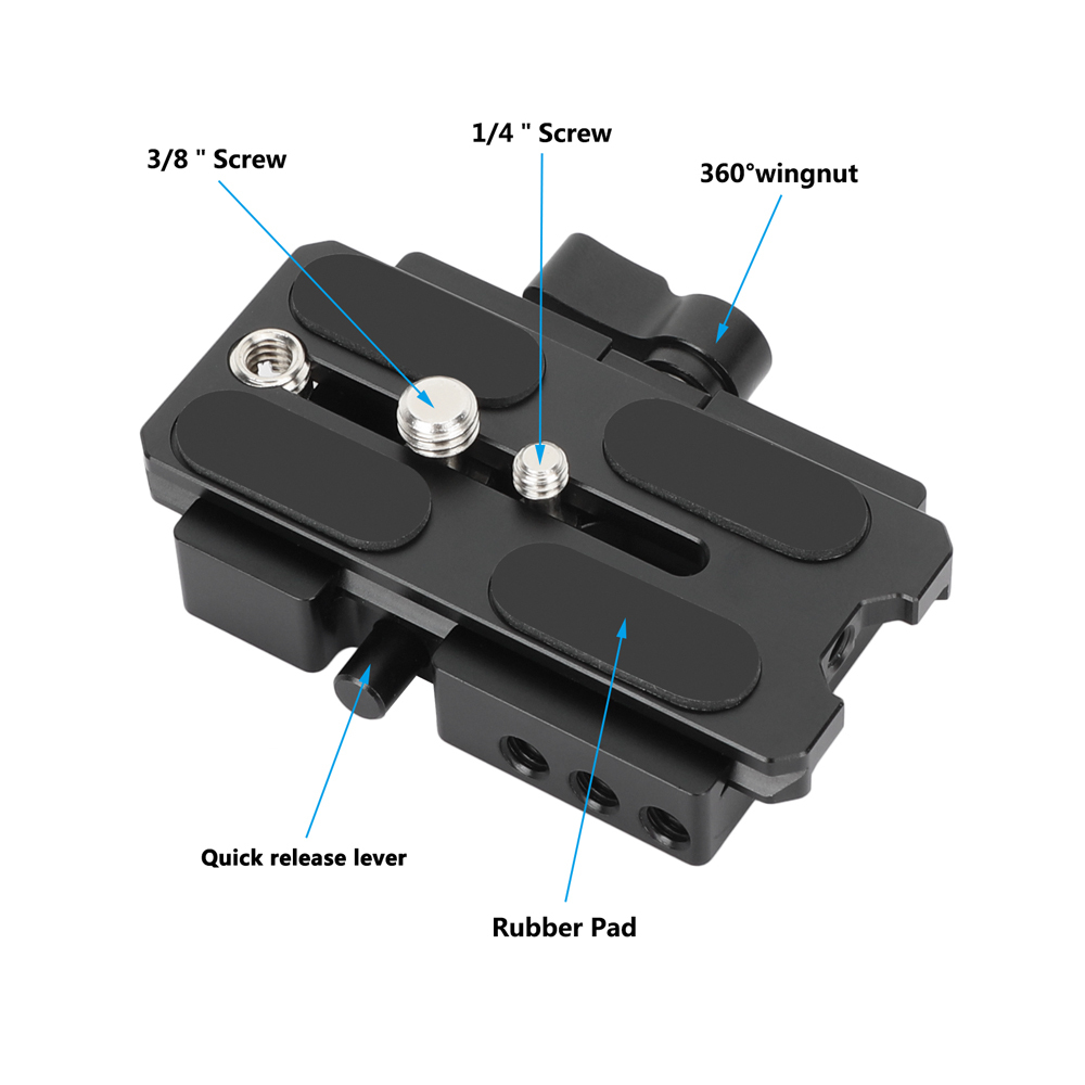 CAMVATE Quick Release ARCA-Type Baseplate with 15mm LWS Rod Mount