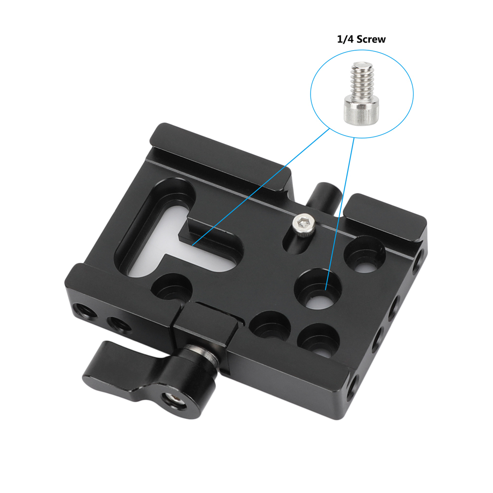 CAMVATE Quick Release ARCA-Type Baseplate with 15mm LWS Rod Mount