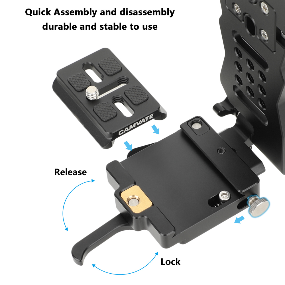 CAMVATE Foldable L-Bracket with Arca-Type Plate