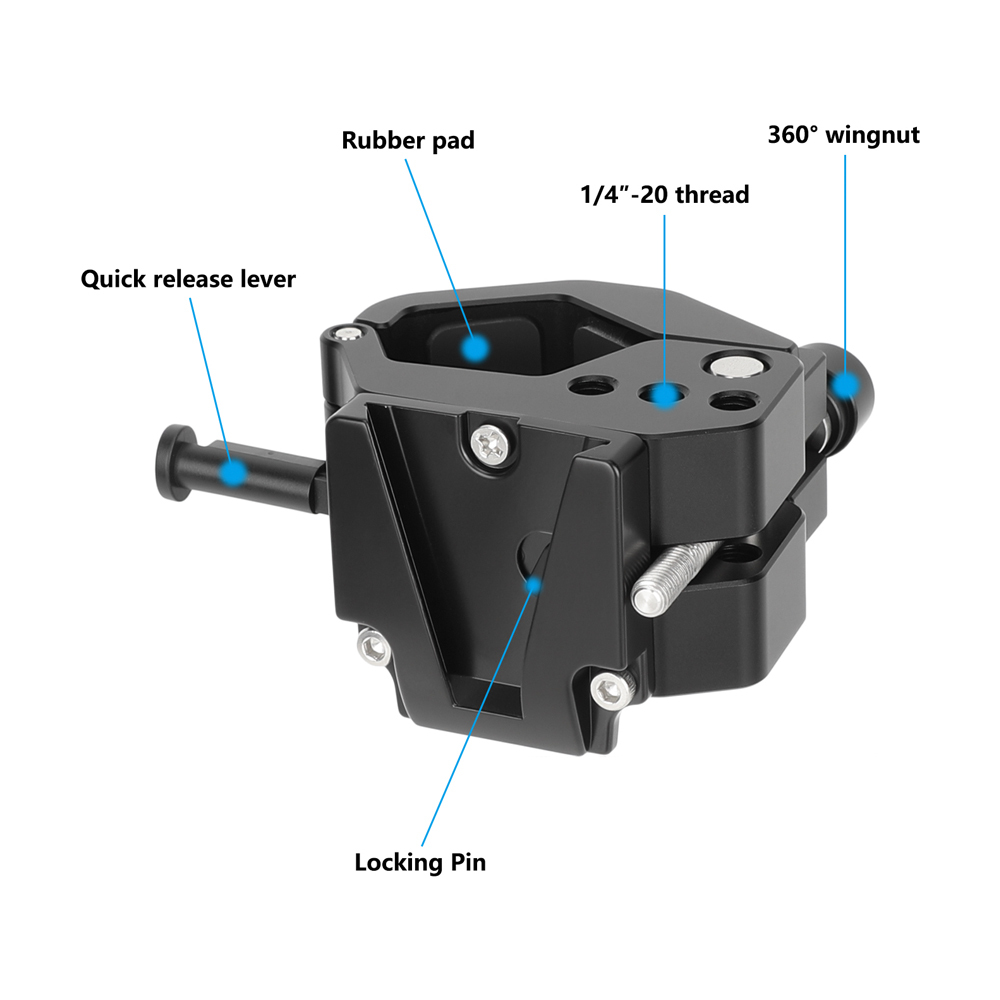 CAMVATE 30mm Rod Clamp with V-Mount Plate for DJI Ronin & Freely MōVI Pro