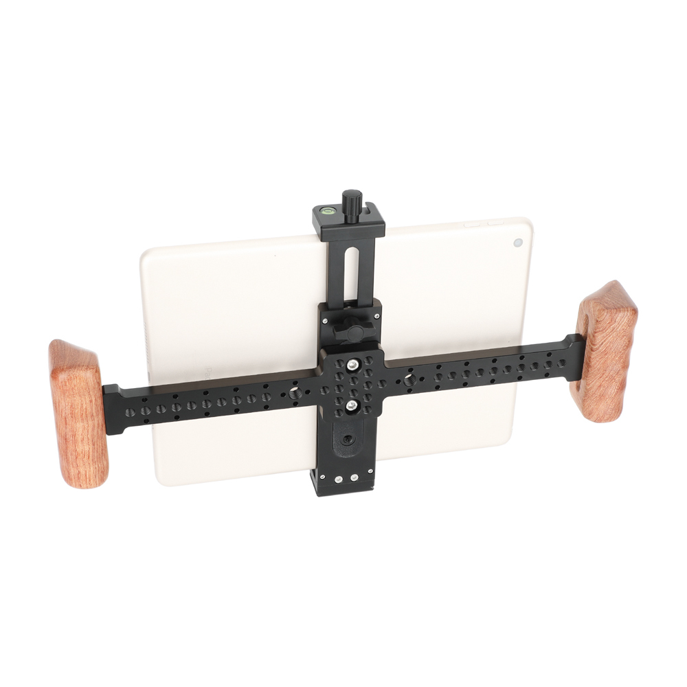 CAMVATE Tablet Mount with Dual Wood Handgrips for iPad/Tablet