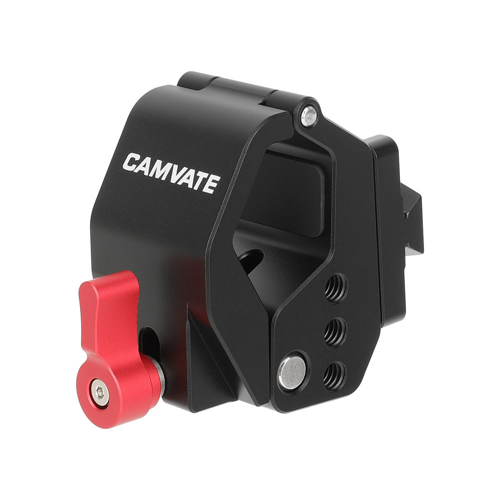 CAMVATE Clamp-On Rod Adapter with V-Lock Wedge (25 to 35mm Clamping Diameter Range)