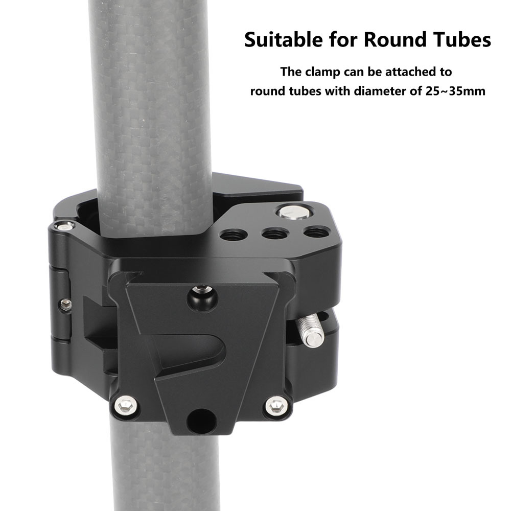 CAMVATE Clamp-On Rod Adapter with V-Lock Wedge (25 to 35mm Clamping Diameter Range)