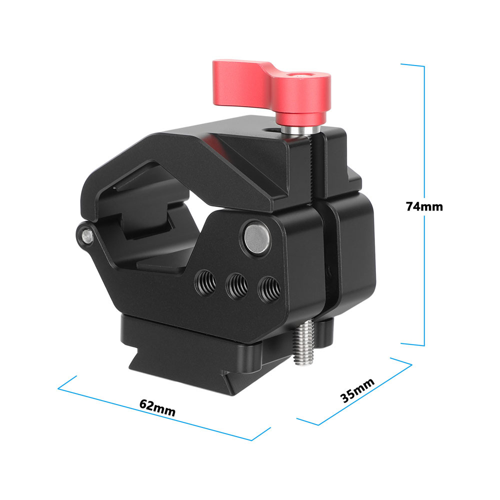 CAMVATE Clamp-On Rod Adapter with V-Lock Wedge (25 to 35mm Clamping Diameter Range)
