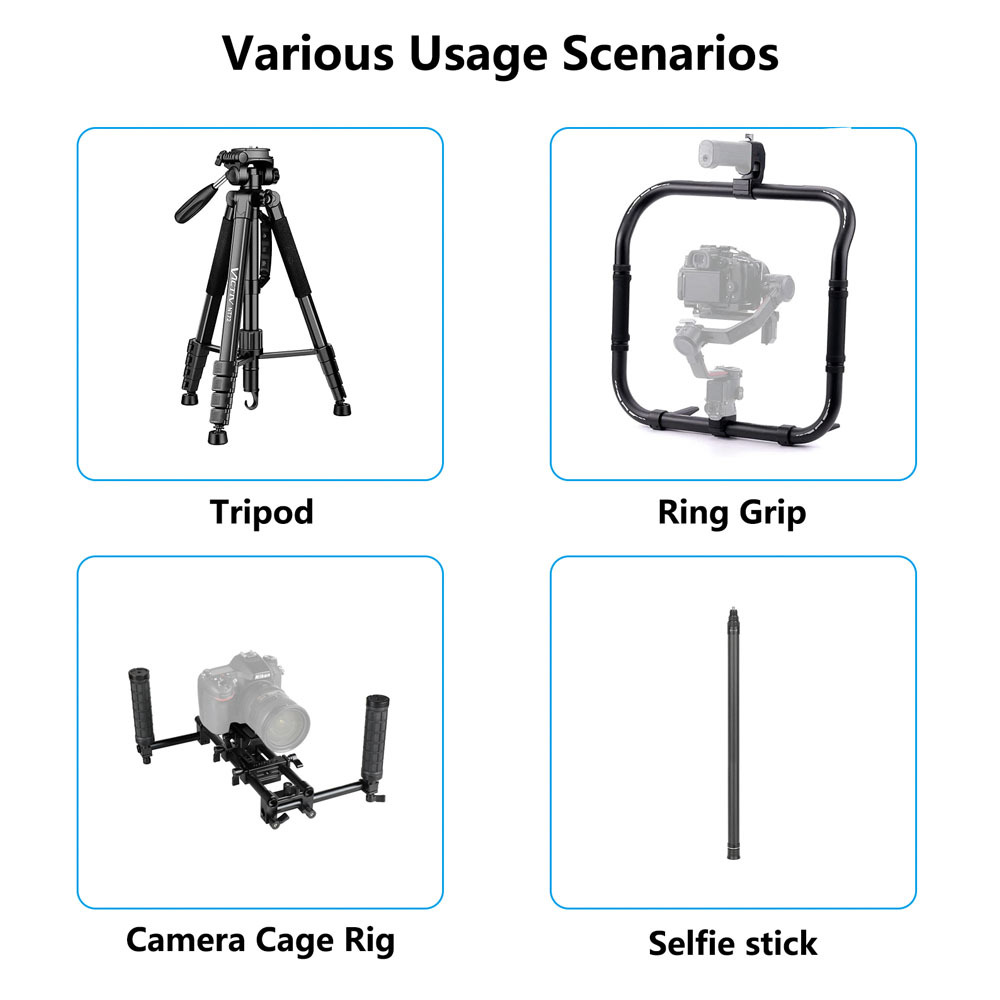 CAMVATE Clamp-On Rod Adapter with V-Lock Wedge (25 to 35mm Clamping Diameter Range)