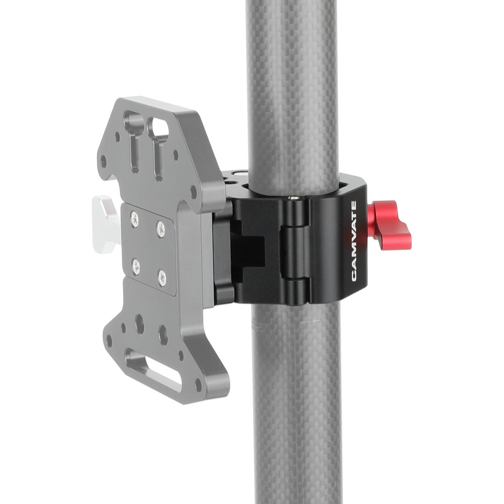CAMVATE Clamp-On Rod Adapter with V-Lock Wedge (25 to 35mm Clamping Diameter Range)