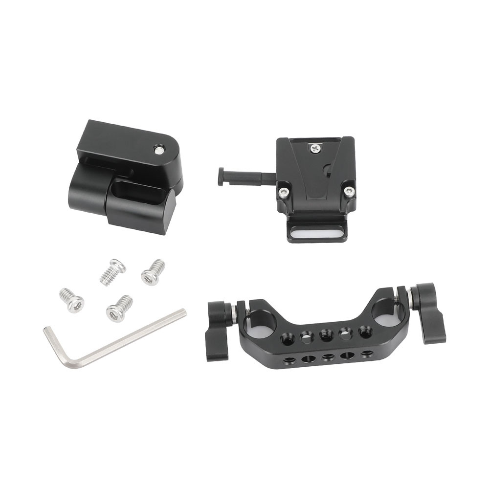 CAMVATE V-Lock Female Adapter with Adjustable 15mm LWS Rod Mount