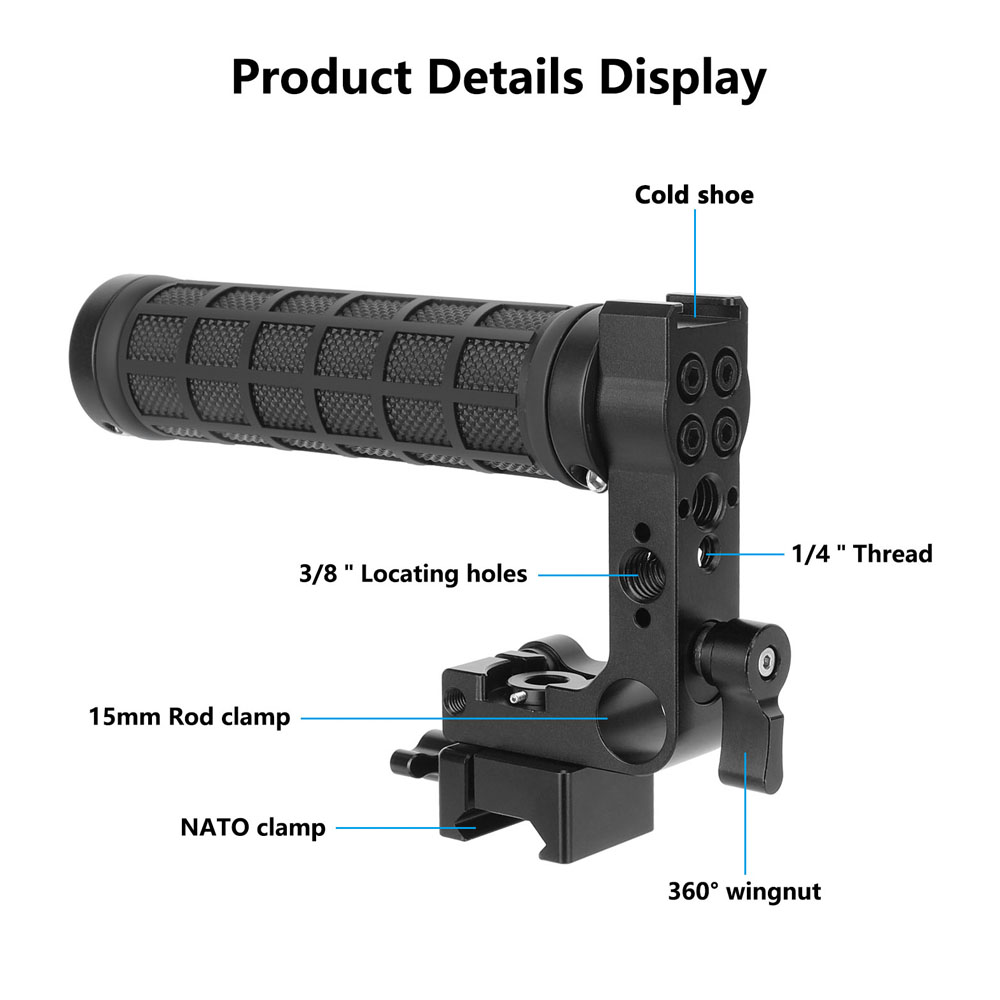 camvateトップハンドルチーズハンドルwith 15?mmロッドクランプ&シューマウントforカメラキット n5ksbvb Top Handle