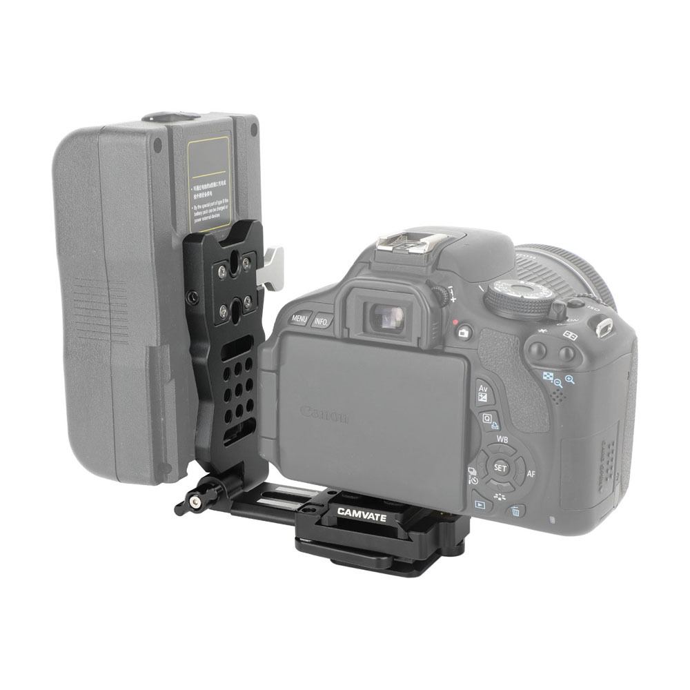 CAMVATE L-Shaped V-Lock Mounting Plate with Arca-Type Quick Release System