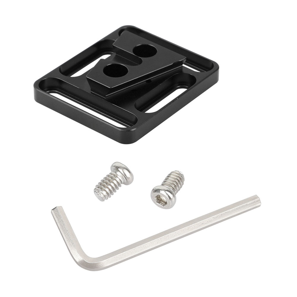 CAMVATE Quick Release Male V Lock Wedge Mount + Base Plate With 1/4"-20 Mounting Points & Grooves