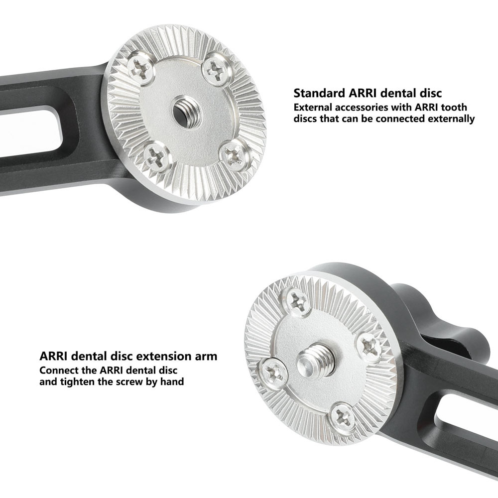 CAMVATE ARRI-Style Rosette Extension Arm with NATO Rail and M6 Screw Mounts