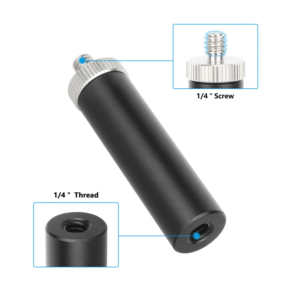 CAMVATE 15mm Micro Rod 1/4"-20 Screw Thread for DSLR Camera Monitor