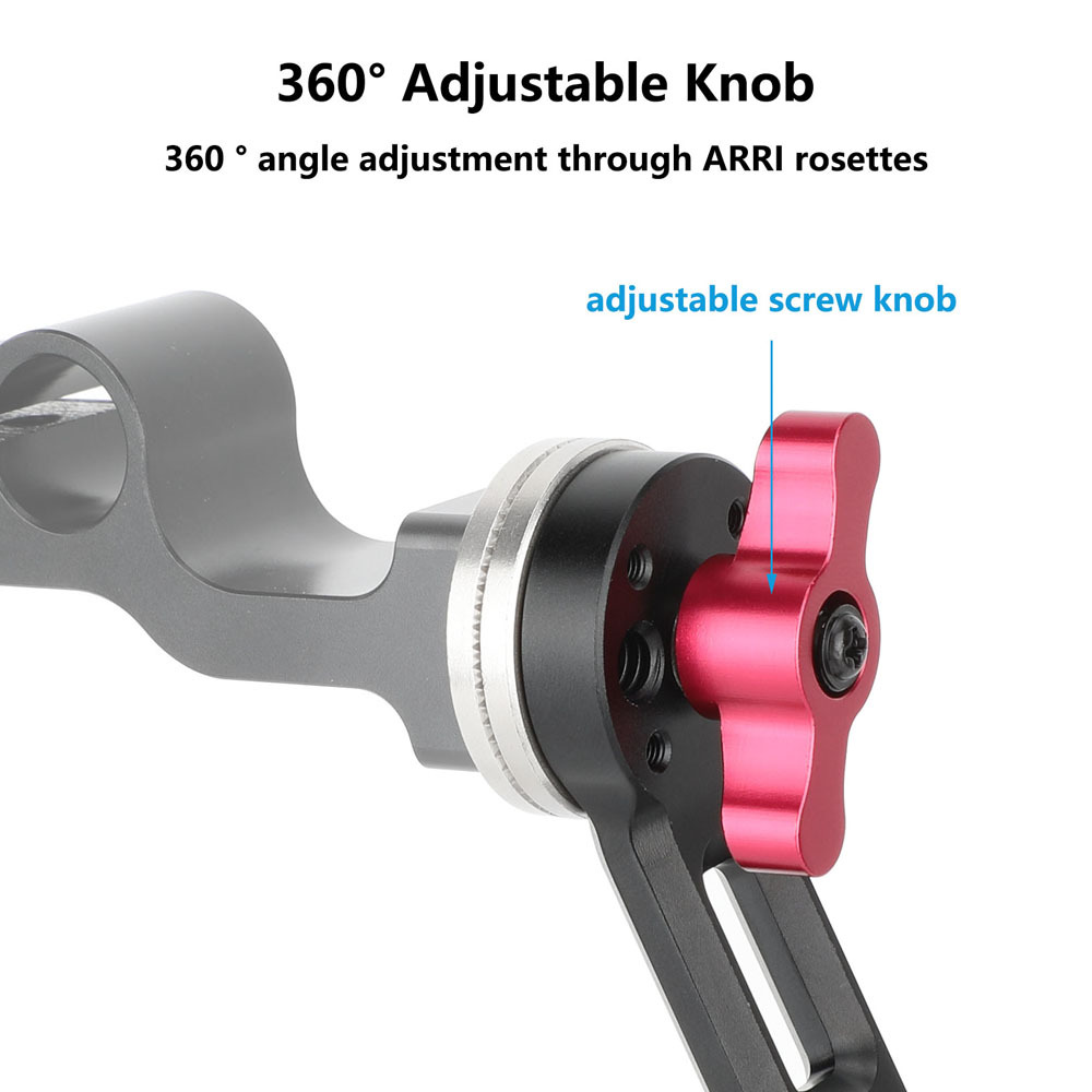 CAMVATE ARRI-Style Rosette Extension Arm with NATO Rail and M6 Screw Mounts