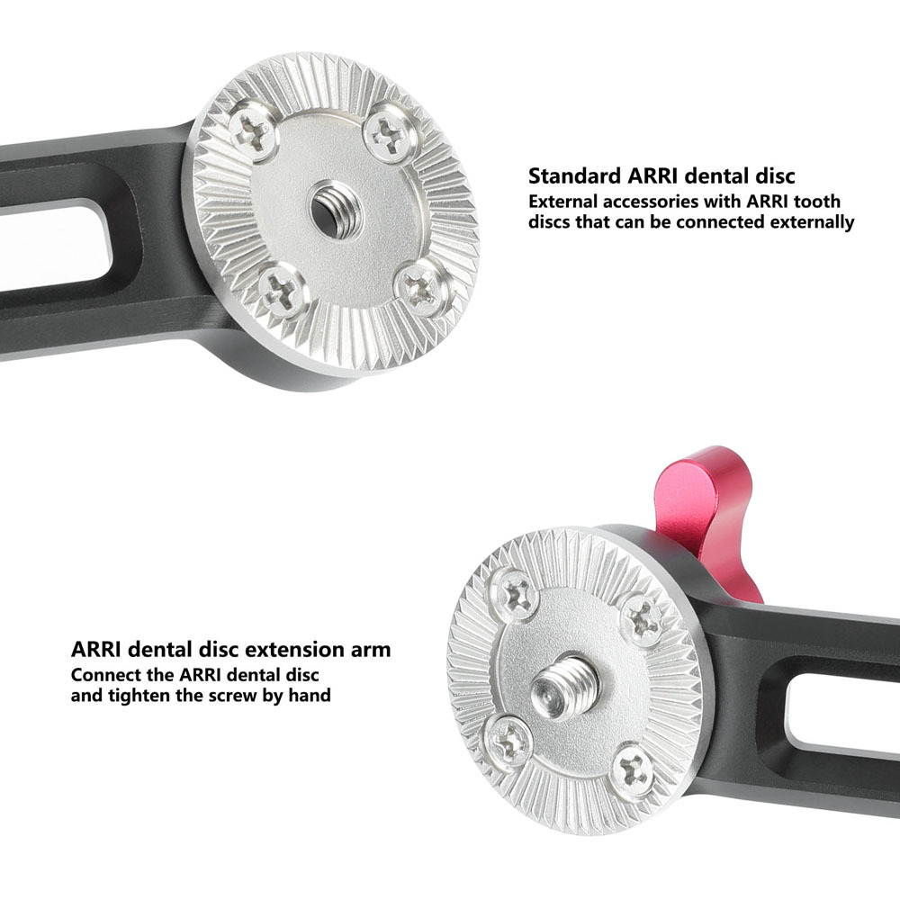CAMVATE ARRI-Style Rosette Extension Arm with NATO Rail and M6 Screw Mounts