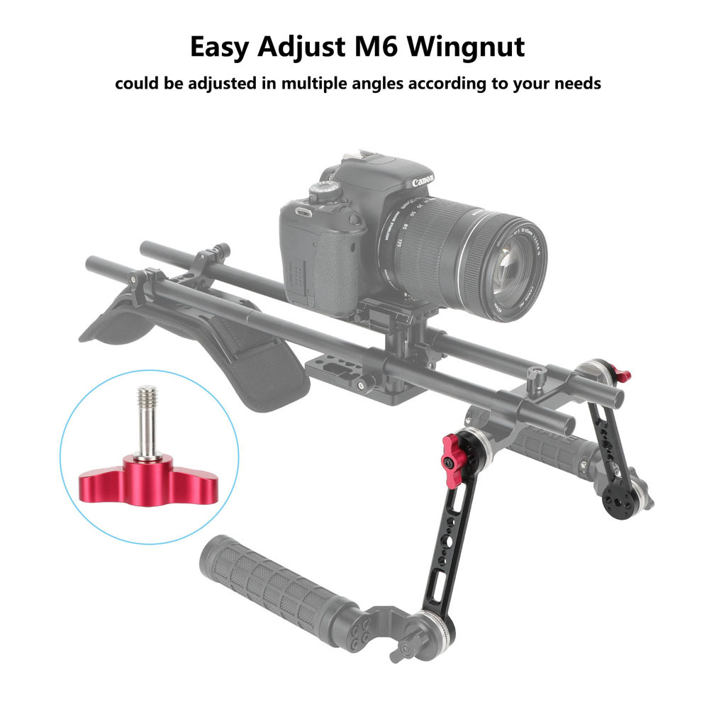 CAMVATE ARRI-Style Rosette Extension Arm with NATO Rail and M6 Screw Mounts