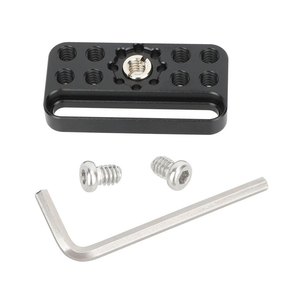 CAMVATE Mini Cheese Plate with Single Countersunk Slot & 1/4"-20 Threads