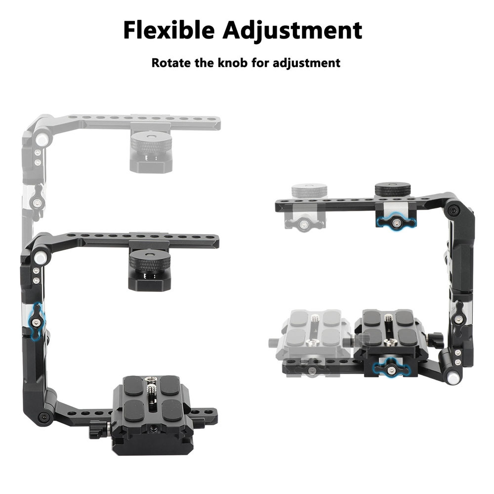 CAMVATE Quick Release Foldable Half Cage Kit with Arca-Type Baseplate