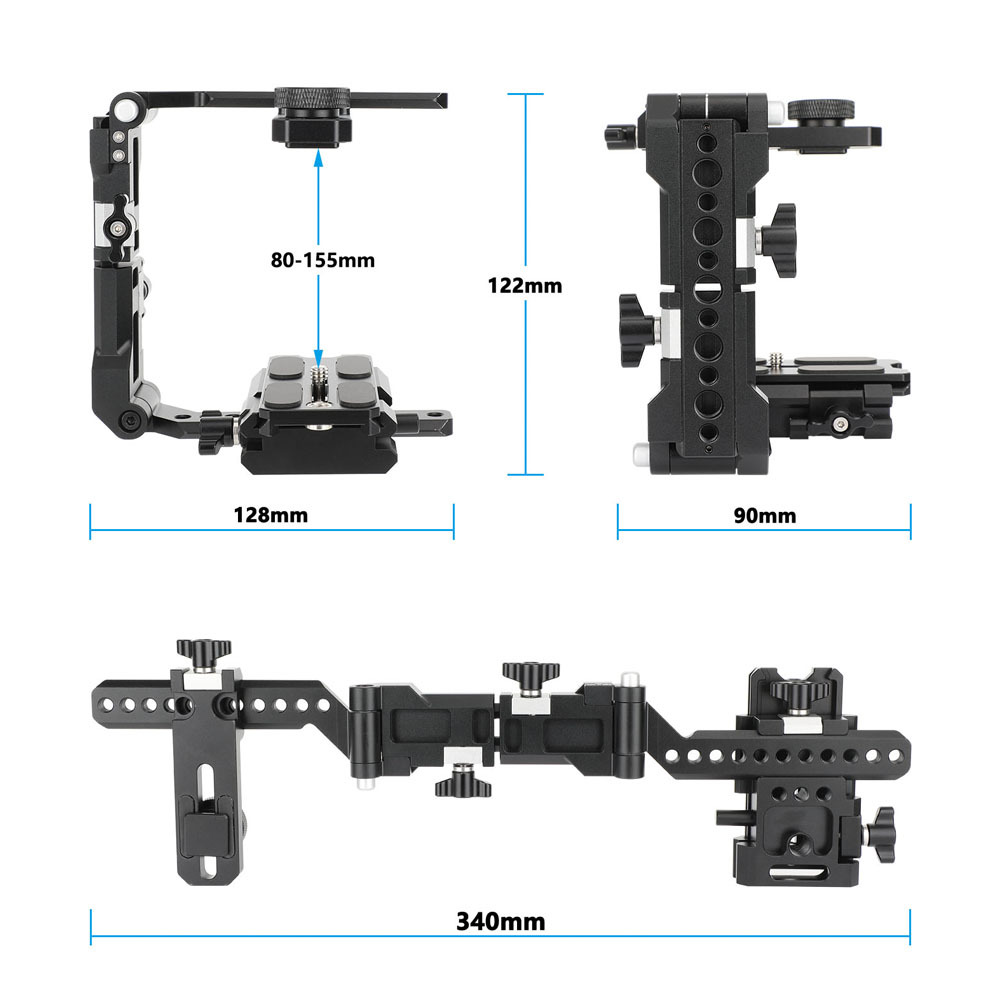 CAMVATE Quick Release Foldable Half Cage Kit with Arca-Type Baseplate
