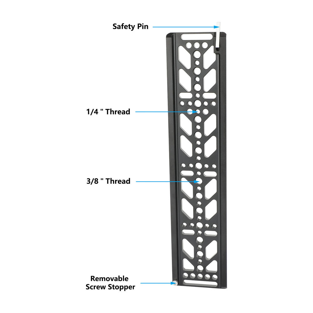 CAMVATE 12" ARRI-Standard Bottom Dovetail Plate