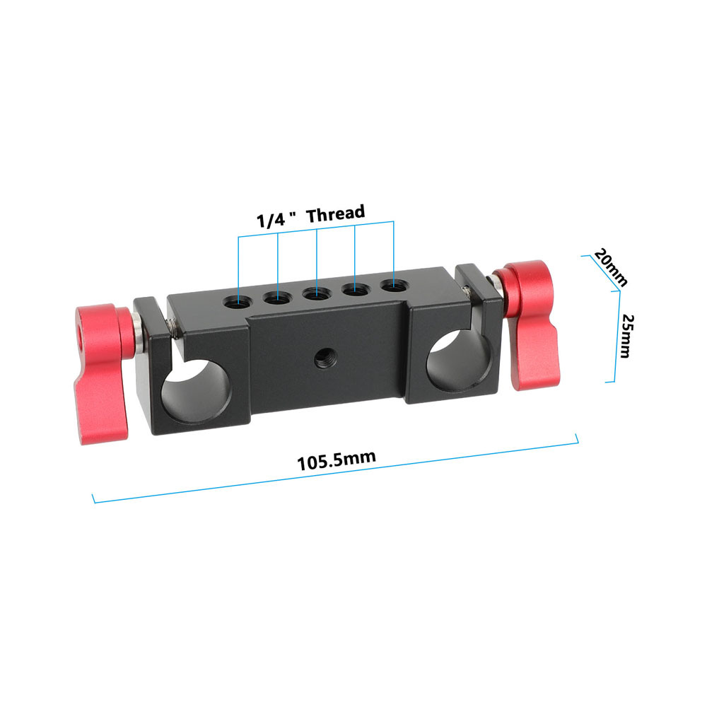 CAMVATE 15mm Railblock Rod Clamp Mount Hloder fr DSLR 15mm Rail Rig Cage Base Plate